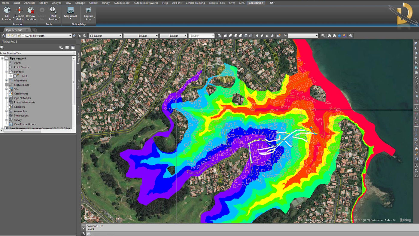 Surfaces-Make surface elevation analysis transparent in plan